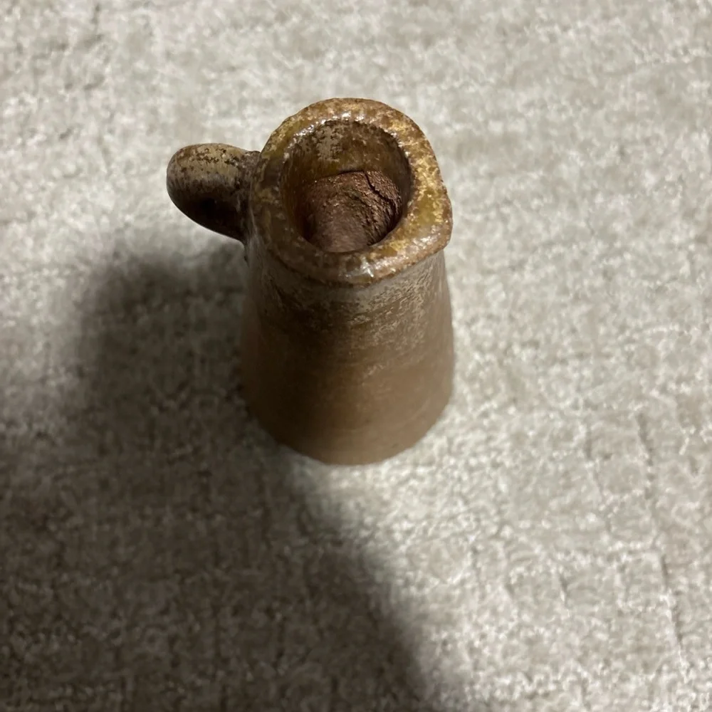 Terracotta Earthenware Vase 6.5” Rustic Brown Pottery Home Decor